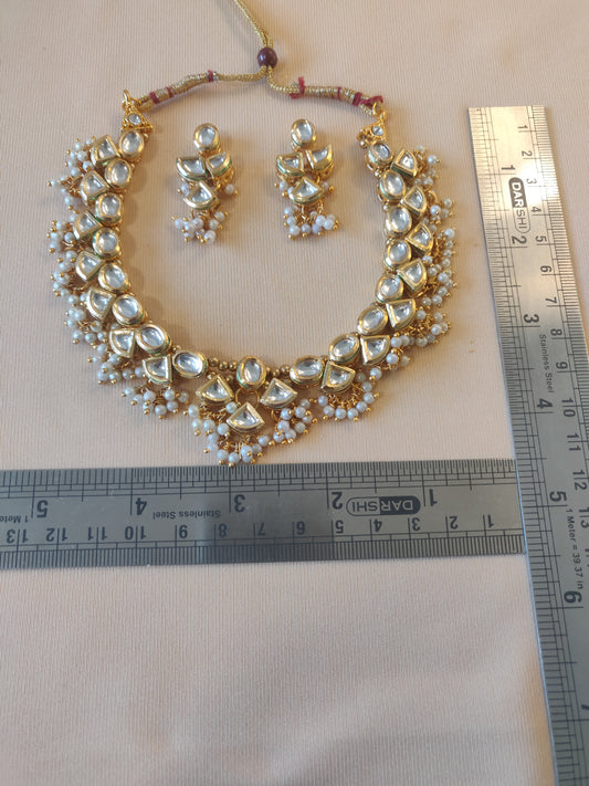 Kundan Haar with earring for big diety idols