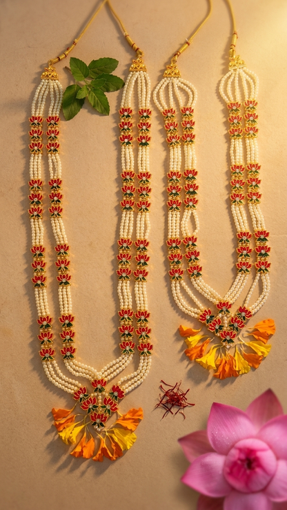 Big Murthi Kamal Haar Lotus necklace